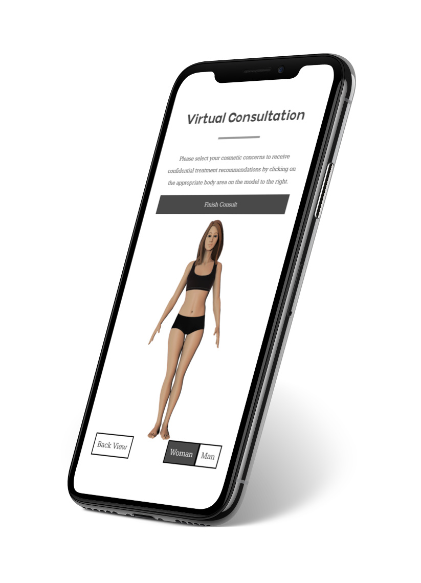 Virutal Consultation being used on a mobile device